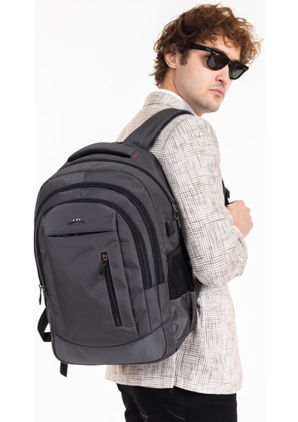 -05 Sırt Çanta USB Type-C Girişli, Ortopedik Sırt Destekli Laptop Çantası %100 Yerli Üretim fırsatları