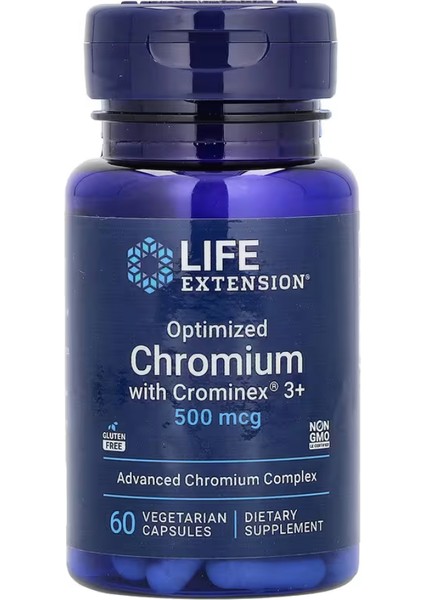 Optimized Chromium With Crominex 3+ 500 Mcg 60 Vegetarian Capsules