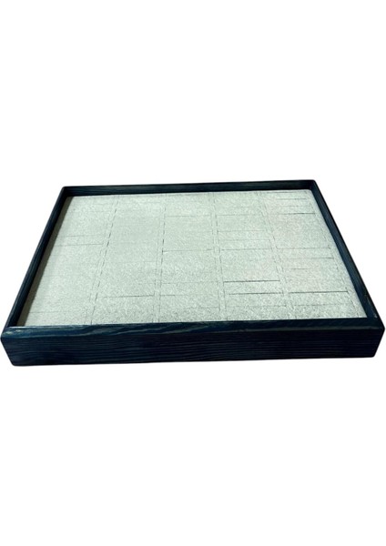 Yerli Üretim Ahşap Model 34,5 /24,5 cm Gri Renk Batırmalı Bileklik Kelepçe Tablası fırsatları