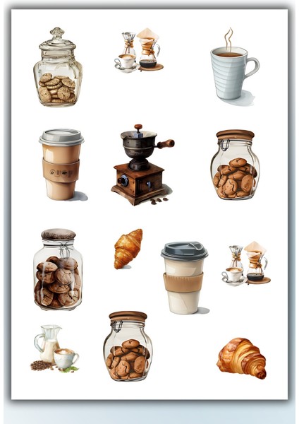 Yaş Pasta Sticker Planlayıcı Planner Ajanda Bullet Journal Için Uygun