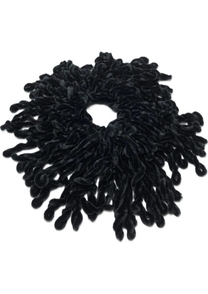 Siyah Kadife Dolgun Topuz Tokası Lastikli Tesettür Kadın Toka fırsatları