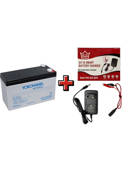 Matrix Oyuncak Araba Uyumlu 6V 12AH - 12 Amper 6 Volt Akü+ Şarj Cihazı 5.5*2.5 Jaklı