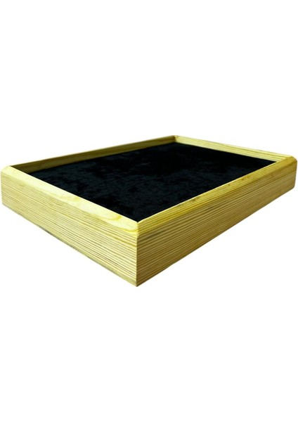 Yerli Üretim Ahşap Model 34,5 /24,5 cm Siyah Renk Batırmalı Bileklik Kelepçe Tablası