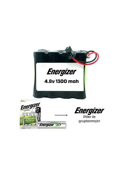 Energizer 4.8V 1300MAH Siyah Soketli Ni-Mh Oyuncak Araba Pili