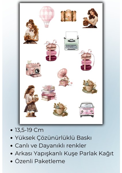 Kahve Bisküvi Temalı Sticker Planner Ajanda Bullet Journal Için Uygun Etiket fiyatları