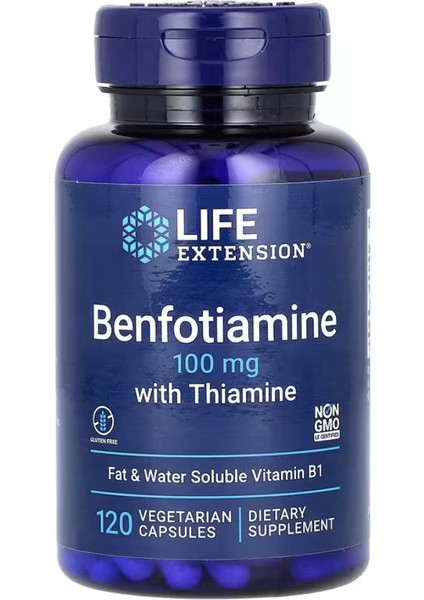 Benfotiamine With Thiamine 100 mg 120 Vegetarian Capsules VR44