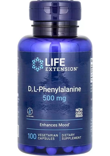 D L-Phenylalanine 500 mg 100 Vegetarian Capsules
