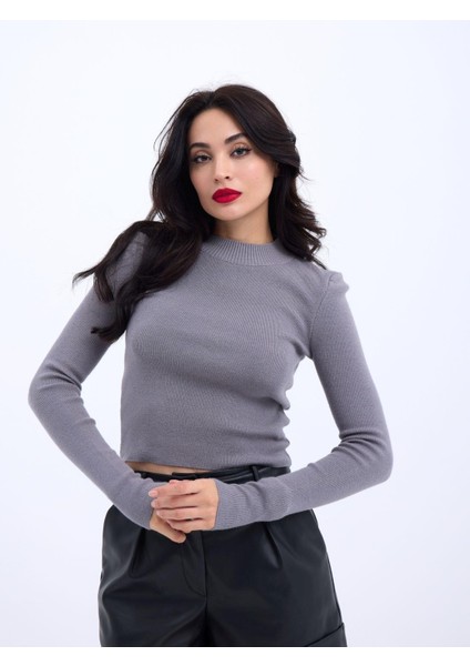 42201 Triko Basic Kazak-Gri