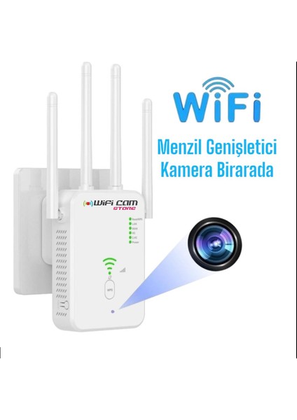 Wifi Menzil Genişletici ve Kamera Bir Arada