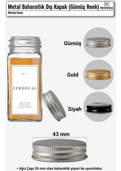 Metal Baharatlık Kapağı