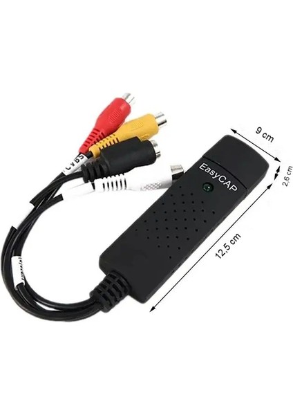 Kamera Vhs Tv Analog Cihazlardan Usb Easycap 4 Kanal Video Capture Kartı fırsatları