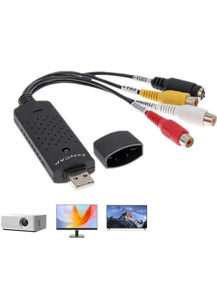 Kamera Vhs Tv Analog Cihazlardan Usb Easycap 4 Kanal Video Capture Kartı indirimleri