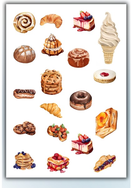 7'li Çay Saati Seti Planlayıcı Sticker Seti Planner Ajanda Bullet Journal Için Uygun Set Etiket fırsatları