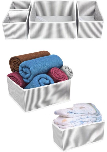 Katlanabilir Dolap ve Çekmece Içi 4 Parça Düzenleyici Organizer Hurç Kutu