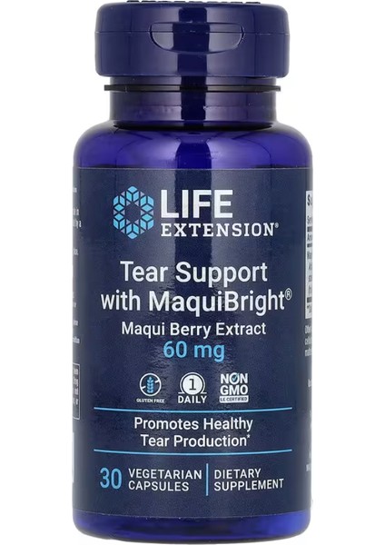 Tear Support With Maquibright Maqui Berry Extract 60 mg Vegetarian 30 Capsules VR98