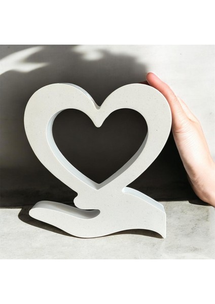 Kalp ve El Dekoratif Vazo