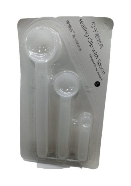Ölçme Kaşıklı Poşet Klipsi 3'lü Paket fırsatları