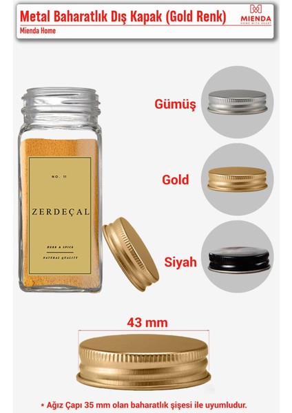 Metal Baharatlık Kapağı