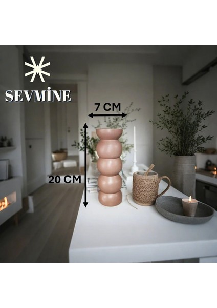 20 cm Sade Zarif Bohem Açık Kahve Iskandinav Tarzı Trend Vazo