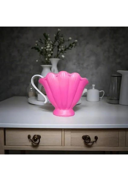 16 cm Modern Trend Fuşya Istiridye Vazo - Mekanlarınıza Zarif Bir Dokunuş fiyatları