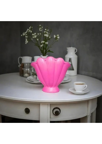 16 cm Modern Trend Fuşya Istiridye Vazo - Mekanlarınıza Zarif Bir Dokunuş modelleri