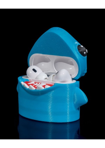 Sharkpods 3D Baskı Kulaklık Koruma Kutusu (2. Nesil Airpods Uyumlu)