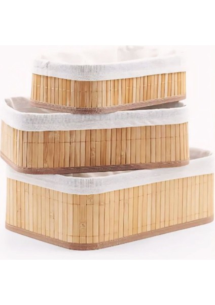 3 Lü Çok Amaçlı Bambu Sepet Takımı fiyatları