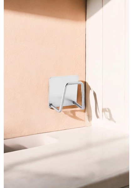 Yapışkanlı Paslanmaz Çelik Askı Çok Amaçlı Pratik Mutfak Banyo Içi Kullanışlı Drenaj Askılığı