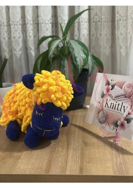 El Yapımı Amigurumi Kuzu Peluş Oyuncak - 40 cm | Alize Puffy Örgü | %100 Pamuk | Bebek ve Çocuklar Için Uyku Arkadaşı