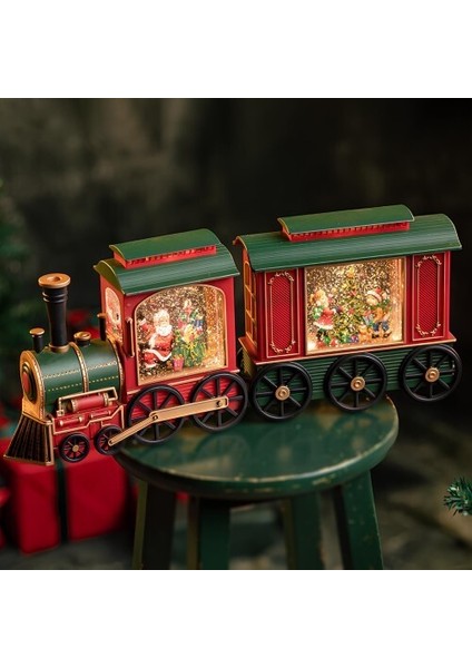 Yılbaşı Trenli Işıklı Müzikli Kar Küresi