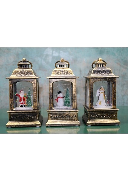 Yılbaşı Temalı Işıklı Müzikli Kar Küresi Model 1