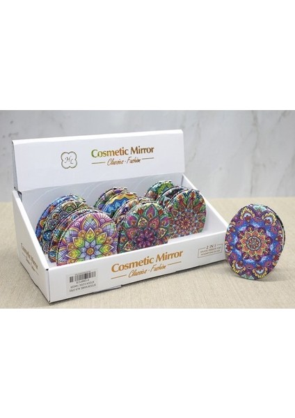 Taşlı El Aynası Oval Ince Model 3