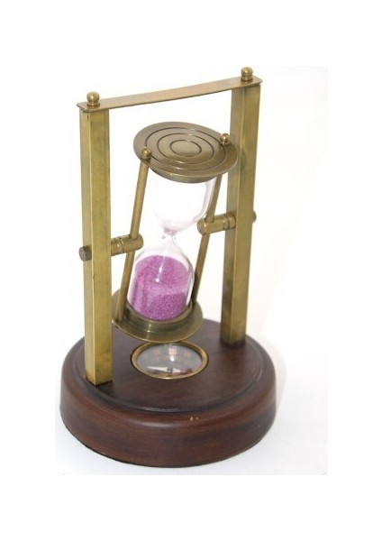 Pirinç Pusulalı Kum Saati Model 7