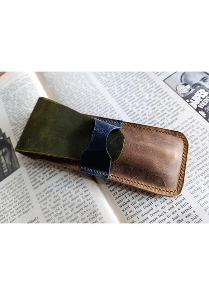 Crazy Hors Hakiki Deri El Emeği Özel Kalemleriniz Için Kalemlik Kalem Kutu 27 cm 6 cm MU28