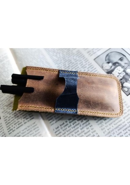 Crazy Hors Hakiki Deri El Emeği Özel Kalemleriniz Için Kalemlik Kalem Kutu 27 cm 6 cm MU28 modelleri