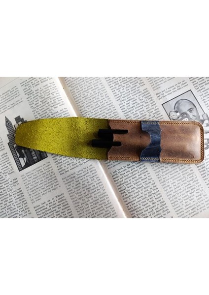 Crazy Hors Hakiki Deri El Emeği Özel Kalemleriniz Için Kalemlik Kalem Kutu 27 cm 6 cm MU28 fırsatları