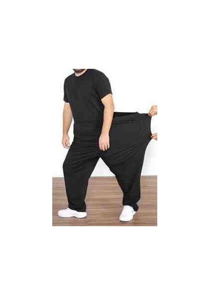 Ultra Geniş Kalıp Battal Boy Siyah Eşofman Altı – Yazlık, Rahat ve Şık fiyatları