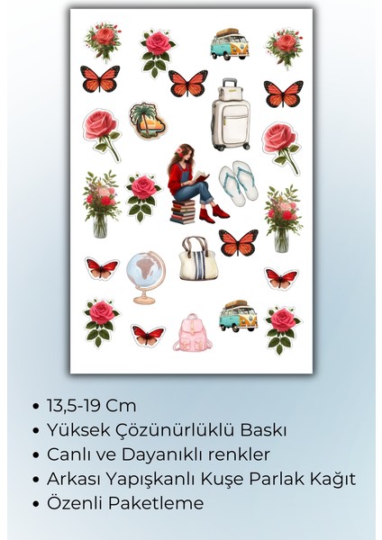 Nostalji Vintage Temalı 4 Lü Sticker Seti / Bullet Journal Scrapbook Kolaj Için Uygun fiyatları