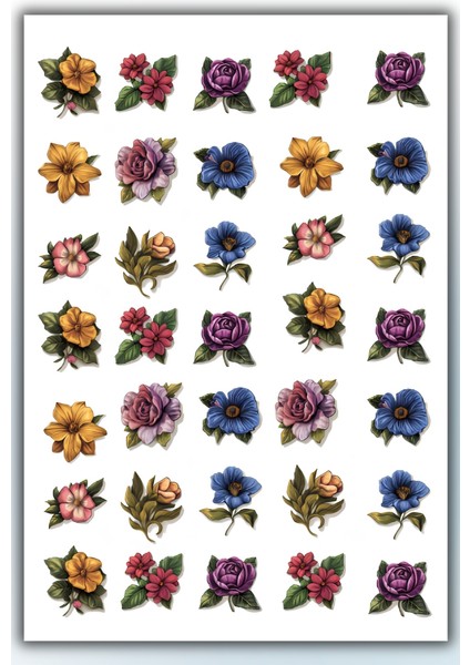 Nostalji Vintage Temalı 4 Lü Sticker Seti / Bullet Journal Scrapbook Kolaj Için Uygun indirimleri