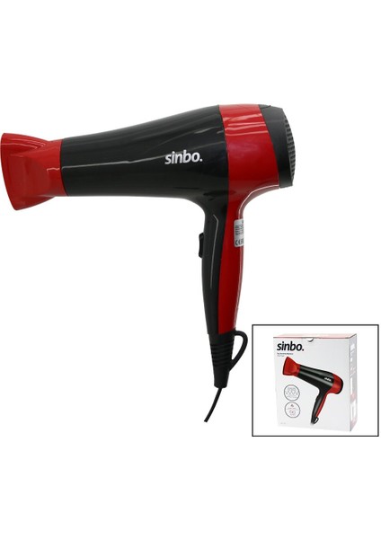 Saç Kurutma Makinesi 2 Kademe Hız - Sıcaklık Fön Başlık Zikzak Rezistans Sarım Homojen Isı Dağılım SHD-7093 (5057)