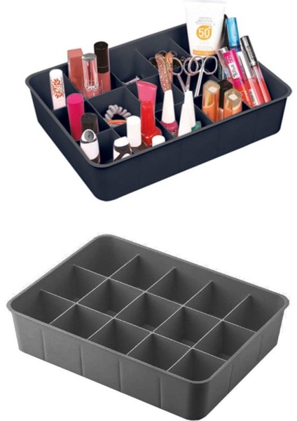 15 Bölmeli Çekmece Içi Düzenleyici Kravat Çorap Takı Organizeri modelleri