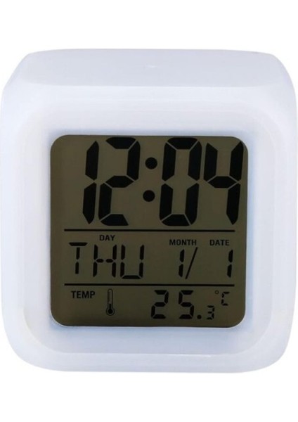Renk Değiştiren Alarmlı Dijital Küp Saat modelleri