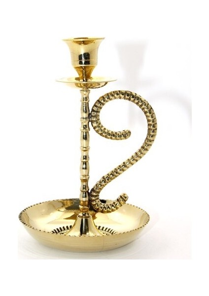 Tekli Pirinç Şamdan Model 1