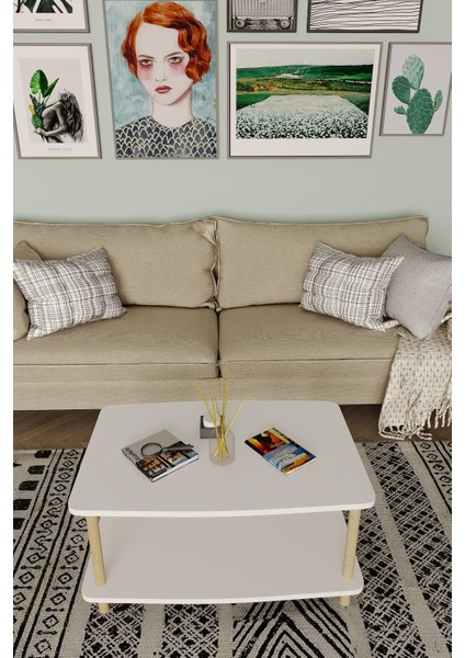 Alt Raflı Dikdörtgen Orta Sehpa – 50X80X43 cm modelleri