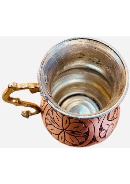 İşlemeli Bakır Bardak