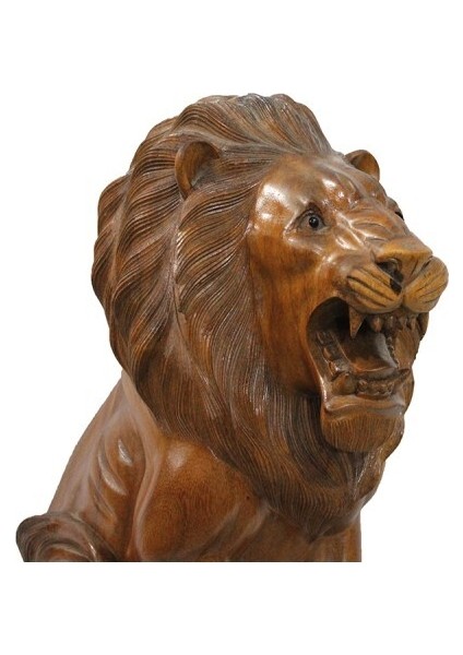 Ahşap Aslan Figürü 50 cm fiyatları