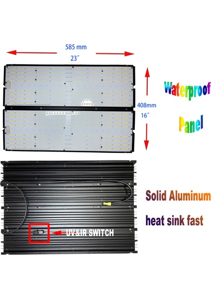 Quantum QB5000 Bitki Yetiştirme Lambası Full Spectrum Bitki Yetiştirme Ledi Grow Lamp Plant Light