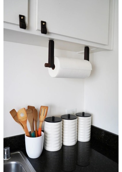 Vegan Deri Kağıt Havlu Askısı