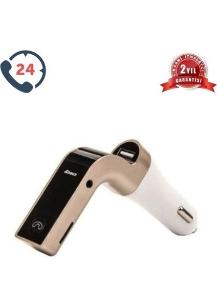 2023 Yeni Model Bluetooth Araç Kiti Car G7 Uyumlu Fm Transmitter Çakmaklık Girişli Mp3 Çalar USB Aux
