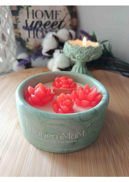 Okyanus Kokulu 200 cc Doğal Soya Wax Mum / Hediyelik Mum